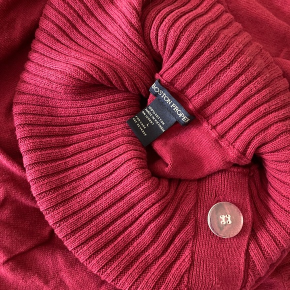 Cotton Cowl Sweater with Button Accents - Picture 5 of 5